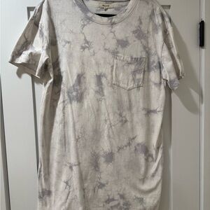 Madewell Tie-Dye T-Shirt in Gray and Cream